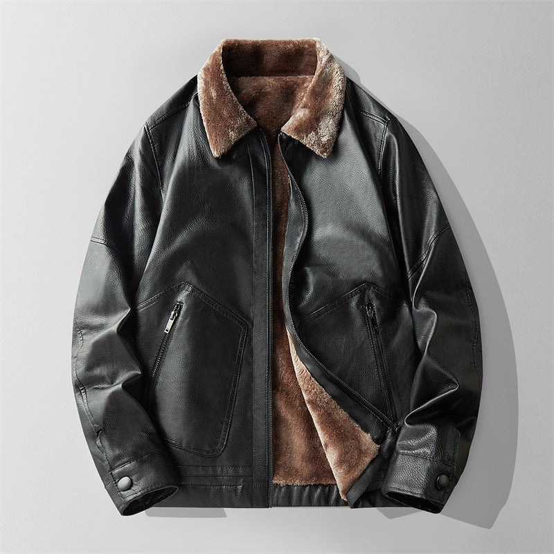 Heren Regular Fit Jas met Bontkraag voor stijl en comfort.