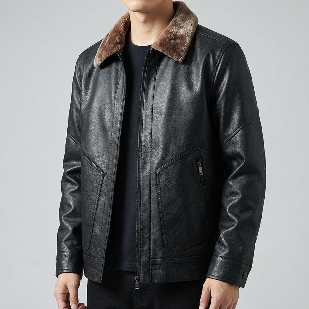 Heren Regular Fit Jas met Bontkraag voor stijl en comfort. 8