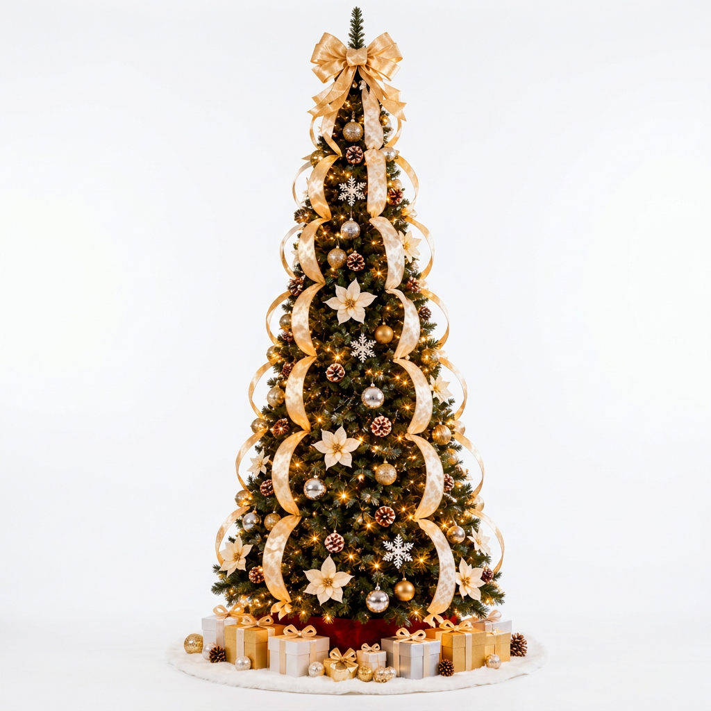 Prachtige vouwbare kerstboom met lichten en decoraties 2