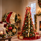 Prachtige vouwbare kerstboom met lichten en decoraties 5