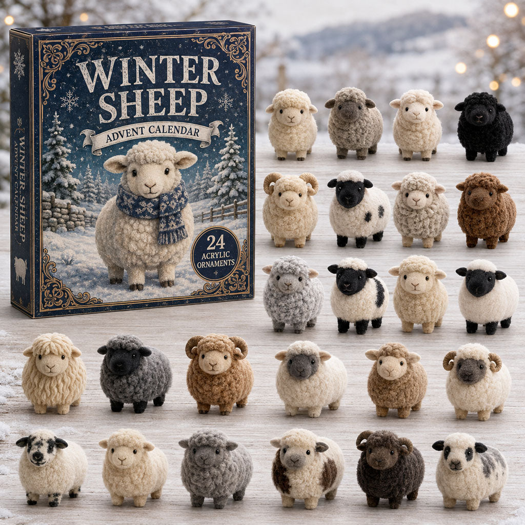 Winterschapen Adventskalender 2026 - 24 Schapenhangers