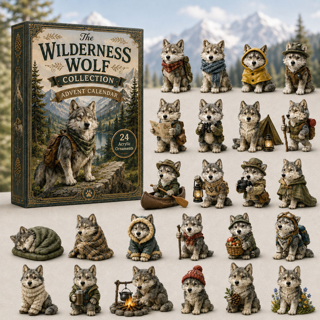 Wolf Adventskalender 2026 - 24 Acryl Wolvenhangers