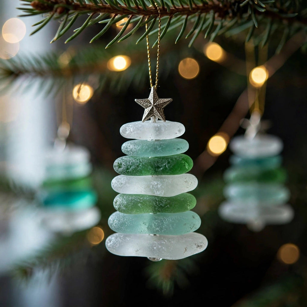 Zeeglas Kerstboom Adventskalender 2026 - 24 Kerstboomhangers van Zeeglas