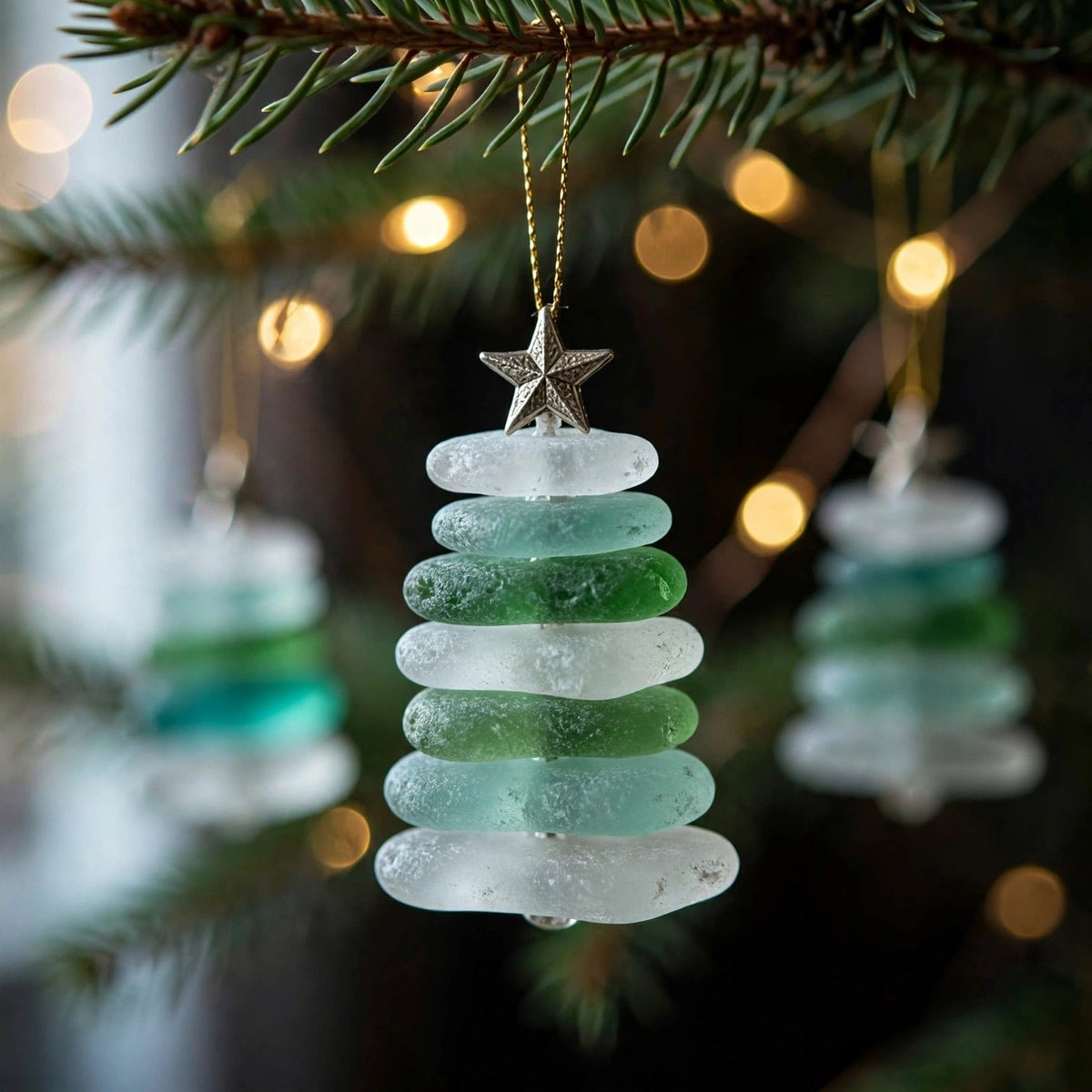 Zeeglas Kerstboom Adventskalender 2026 - 24 Kerstboomhangers van Zeeglas
