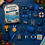 Zwem Adventskalender 2026 - 24 Acryl Zwemornamenten voor Zwemmers